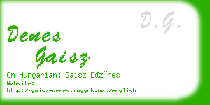 denes gaisz business card